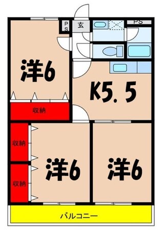 レジデンスコスモの物件間取画像